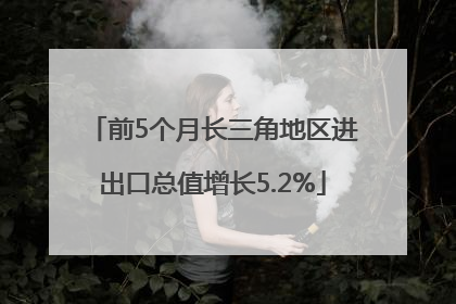 前5个月长三角地区进出口总值增长5.2%